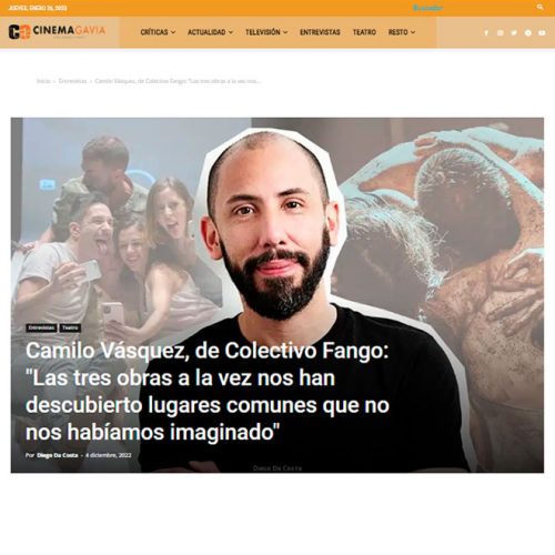 Camilo Vasquez, director de teatro, tinglao management, colectivo fango, madrid